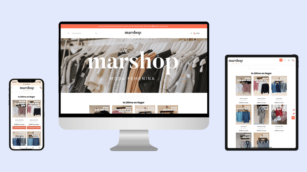 Deseño tenda online Mar Shop